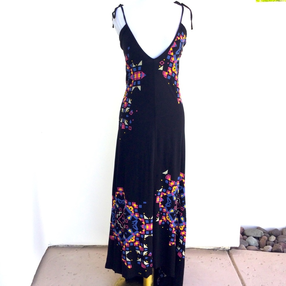 French Connection High Low Deep V Neckline Dress